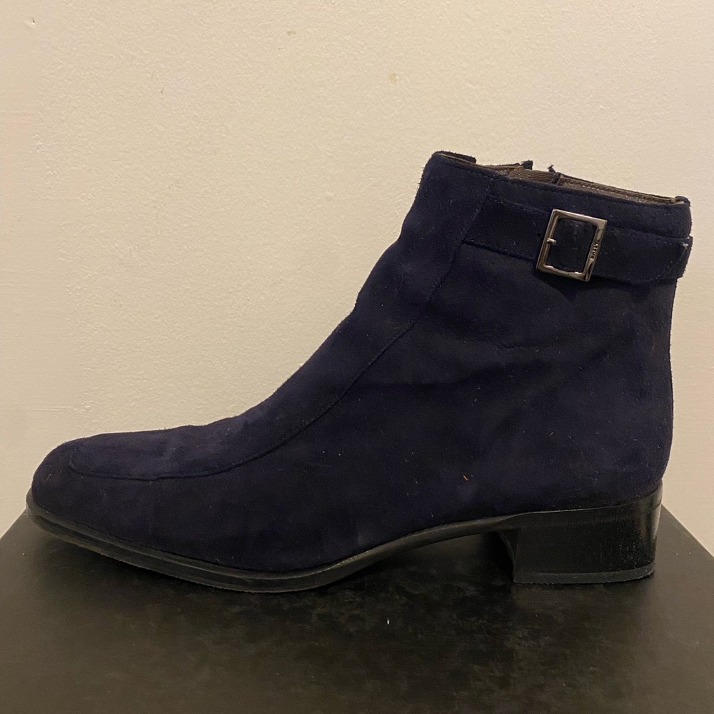 Bally Navy Suede Boots